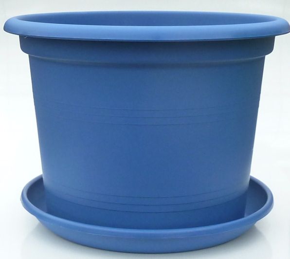 Pflanzkübel BLAU 50cm Kunststoff Blumentopf Pflanztopf Blumenkübel Untersetzer | eBay